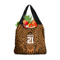 Custom Basketball New Zealand Grocery Bag Gold Maori Ta Moko Indigenous - Aussie Hoodie