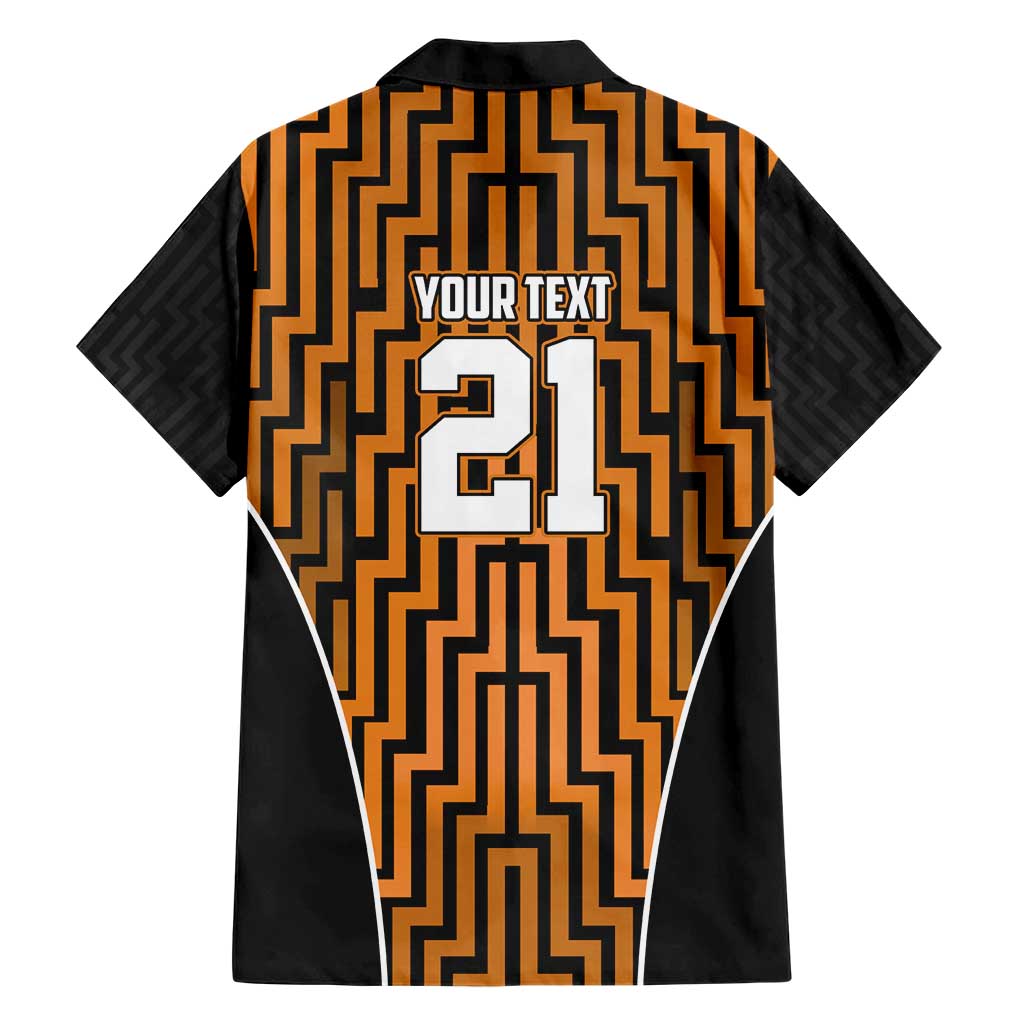 Custom Basketball New Zealand Hawaiian Shirt Gold Maori Ta Moko Indigenous - Aussie Hoodie