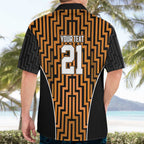 Custom Basketball New Zealand Hawaiian Shirt Gold Maori Ta Moko Indigenous - Aussie Hoodie