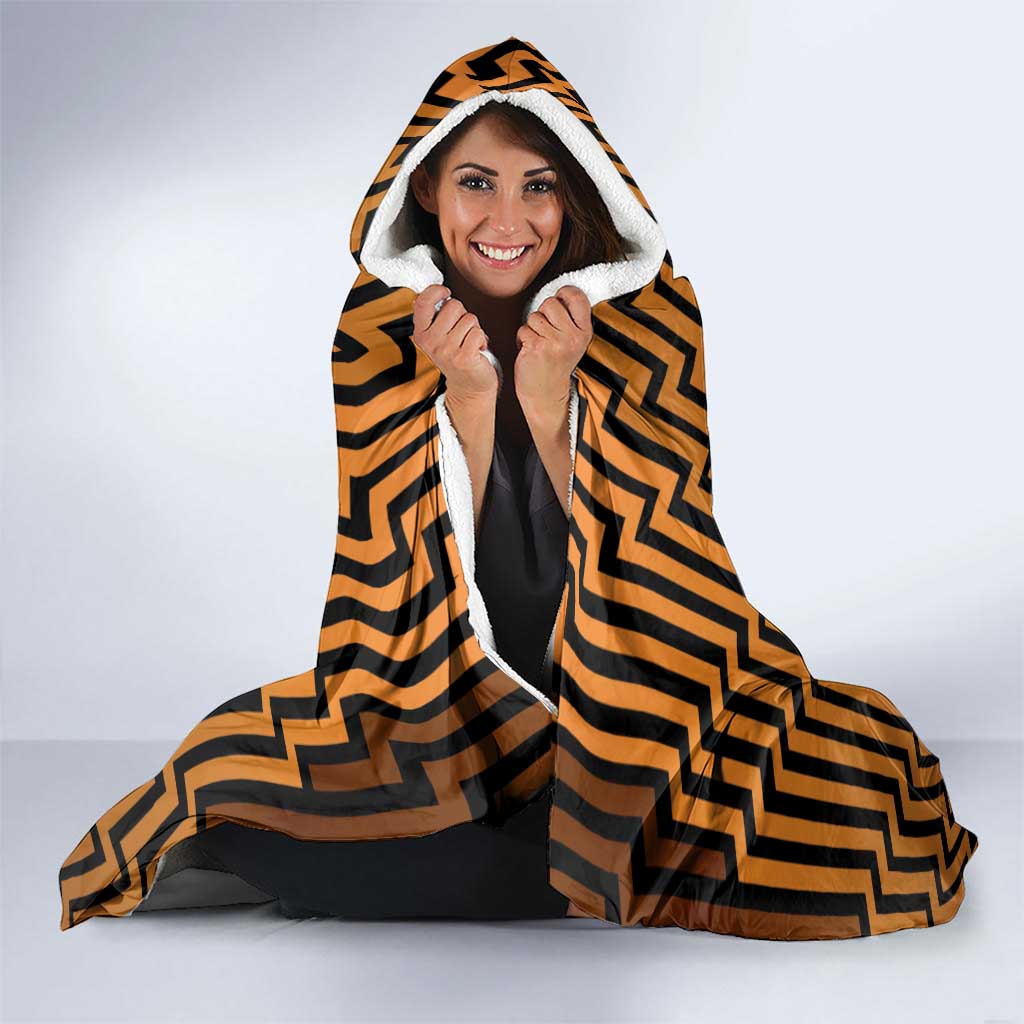 Custom Basketball New Zealand Hooded Blanket Gold Maori Ta Moko Indigenous - Aussie Hoodie