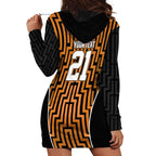 Custom Basketball New Zealand Hoodie Dress Gold Maori Ta Moko Indigenous - Aussie Hoodie