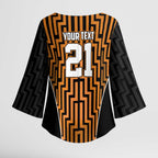 Custom Basketball New Zealand Kimono Sleeve Blouse Gold Maori Ta Moko Indigenous - Aussie Hoodie