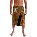 Custom Basketball New Zealand Lavalava Gold Maori Ta Moko Indigenous - Aussie Hoodie