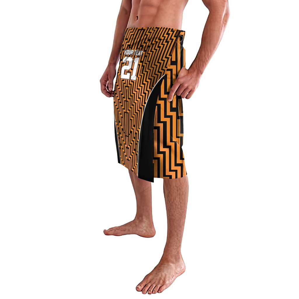 Custom Basketball New Zealand Lavalava Gold Maori Ta Moko Indigenous - Aussie Hoodie