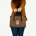 Custom Basketball New Zealand Leather Bag Gold Maori Ta Moko Indigenous - Aussie Hoodie