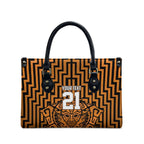 Custom Basketball New Zealand Leather Bag Gold Maori Ta Moko Indigenous - Aussie Hoodie
