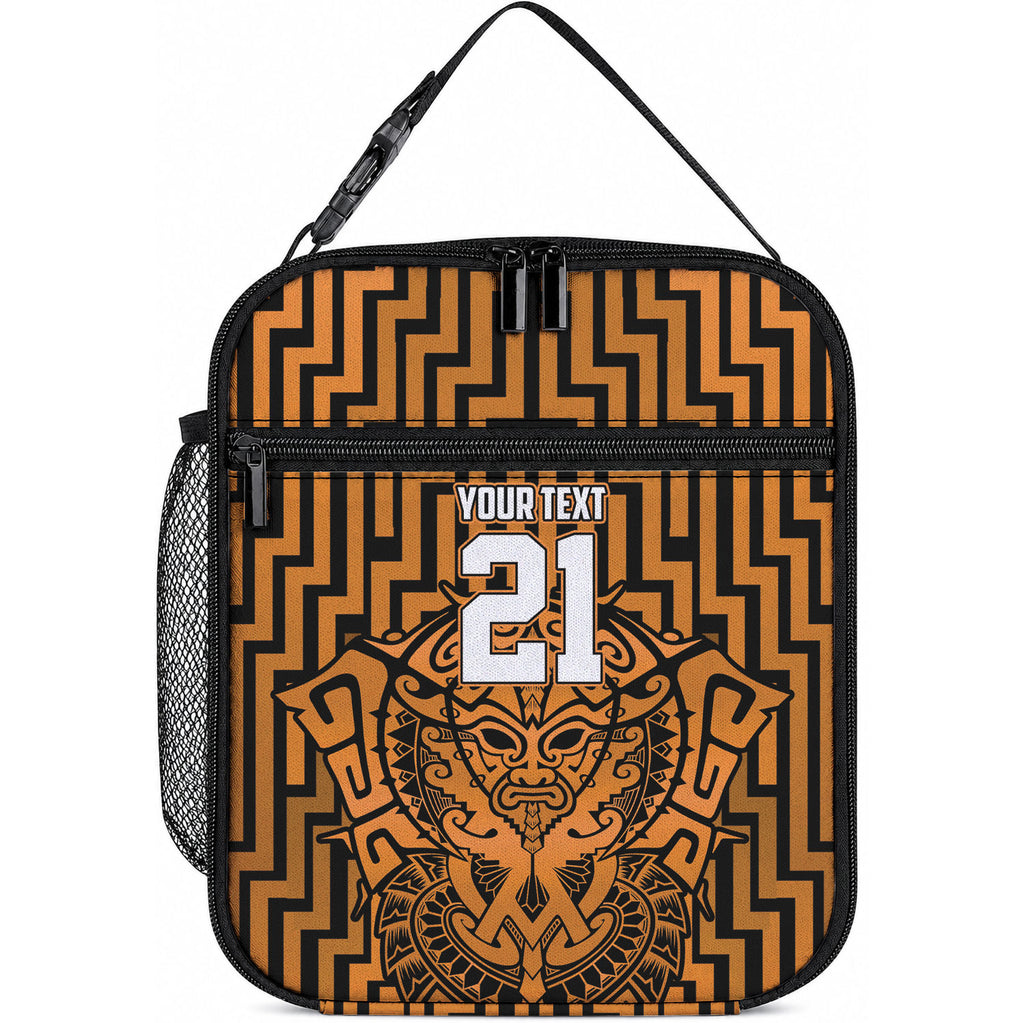 Custom Basketball New Zealand Lunch Bag Gold Maori Ta Moko Indigenous