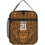 Custom Basketball New Zealand Lunch Bag Gold Maori Ta Moko Indigenous