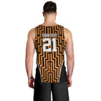 Custom Basketball New Zealand Men Tank Top Gold Maori Ta Moko Indigenous - Aussie Hoodie