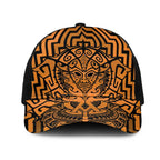 Basketball New Zealand Mesh Trucker Cap Gold Maori Ta Moko Indigenous - Aussie Hoodie