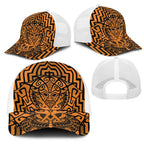 Basketball New Zealand Mesh Trucker Cap Gold Maori Ta Moko Indigenous - Aussie Hoodie