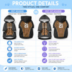 Custom Basketball New Zealand Pet Hoodie Gold Maori Ta Moko Indigenous