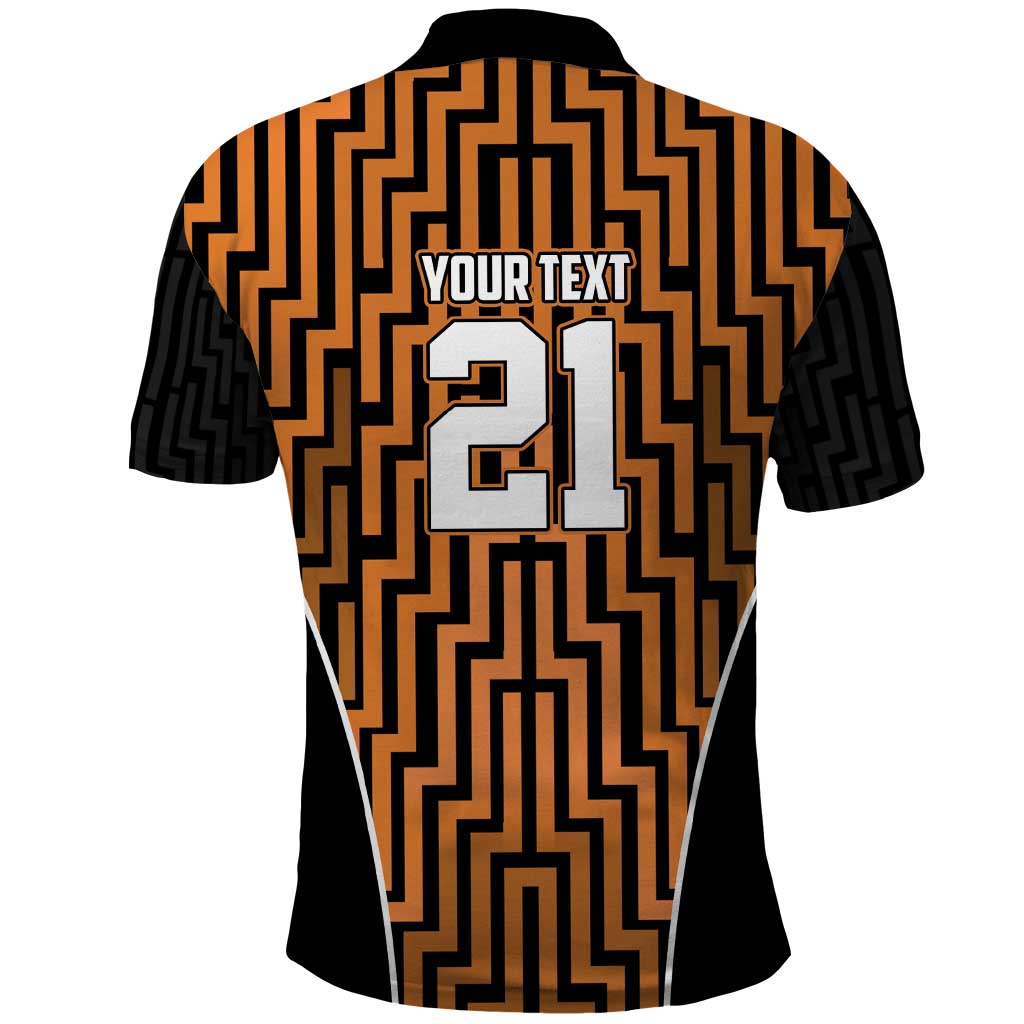 Custom Basketball New Zealand Polo Shirt Gold Maori Ta Moko Indigenous - Aussie Hoodie