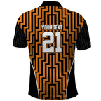 Custom Basketball New Zealand Polo Shirt Gold Maori Ta Moko Indigenous - Aussie Hoodie