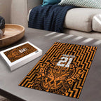 Custom Basketball New Zealand Puzzle Gold Maori Ta Moko Indigenous - Aussie Hoodie