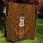 Custom Basketball New Zealand Quilt Gold Maori Ta Moko Indigenous - Aussie Hoodie