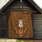 Custom Basketball New Zealand Quilt Gold Maori Ta Moko Indigenous - Aussie Hoodie