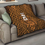 Custom Basketball New Zealand Quilt Gold Maori Ta Moko Indigenous - Aussie Hoodie