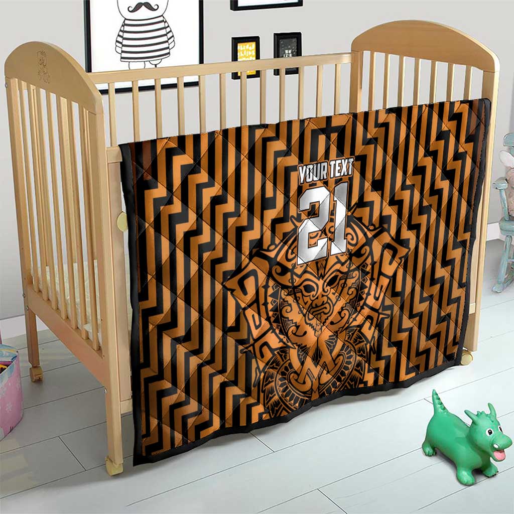 Custom Basketball New Zealand Quilt Gold Maori Ta Moko Indigenous - Aussie Hoodie