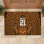 Custom Basketball New Zealand Rubber Doormat Gold Maori Ta Moko Indigenous - Aussie Hoodie