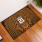 Custom Basketball New Zealand Rubber Doormat Gold Maori Ta Moko Indigenous - Aussie Hoodie