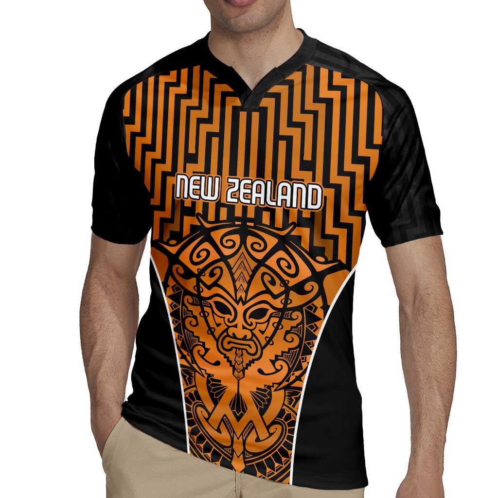 Custom Basketball New Zealand Rugby Jersey Gold Maori Ta Moko Indigenous - Aussie Hoodie