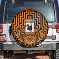 Custom Basketball New Zealand Spare Tire Cover Gold Maori Ta Moko Indigenous - Aussie Hoodie