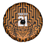 Custom Basketball New Zealand Spare Tire Cover Gold Maori Ta Moko Indigenous - Aussie Hoodie