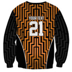Custom Basketball New Zealand Sweatshirt Gold Maori Ta Moko Indigenous - Aussie Hoodie