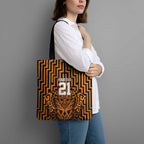 Custom Basketball New Zealand Tote Bag Gold Maori Ta Moko Indigenous - Aussie Hoodie