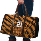 Custom Basketball New Zealand Travel Bag Gold Maori Ta Moko Indigenous - Aussie Hoodie