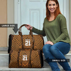 Custom Basketball New Zealand Travel Bag Gold Maori Ta Moko Indigenous - Aussie Hoodie