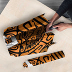 Custom Basketball New Zealand Umbrella Gold Maori Ta Moko Indigenous - Aussie Hoodie