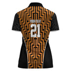 Custom Basketball New Zealand Women Polo Shirt Gold Maori Ta Moko Indigenous - Aussie Hoodie