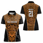 Custom Basketball New Zealand Women Polo Shirt Gold Maori Ta Moko Indigenous - Aussie Hoodie
