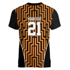 Custom Basketball New Zealand Women V-Neck T-Shirt Gold Maori Ta Moko Indigenous - Aussie Hoodie