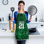 Custom Basketball New Zealand Apron Green Maori Ta Moko Indigenous - Aussie Hoodie