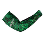 Custom Basketball New Zealand Arm Sleeves Green Maori Ta Moko Indigenous - Aussie Hoodie