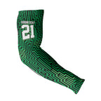 Custom Basketball New Zealand Arm Sleeves Green Maori Ta Moko Indigenous - Aussie Hoodie