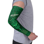 Custom Basketball New Zealand Arm Sleeves Green Maori Ta Moko Indigenous - Aussie Hoodie