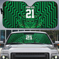 Custom Basketball New Zealand Auto Sun Shade Green Maori Ta Moko Indigenous - Aussie Hoodie