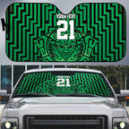 Custom Basketball New Zealand Auto Sun Shade Green Maori Ta Moko Indigenous - Aussie Hoodie