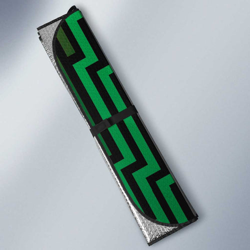 Custom Basketball New Zealand Auto Sun Shade Green Maori Ta Moko Indigenous - Aussie Hoodie