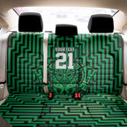 Custom Basketball New Zealand Back Car Seat Cover Green Maori Ta Moko Indigenous - Aussie Hoodie