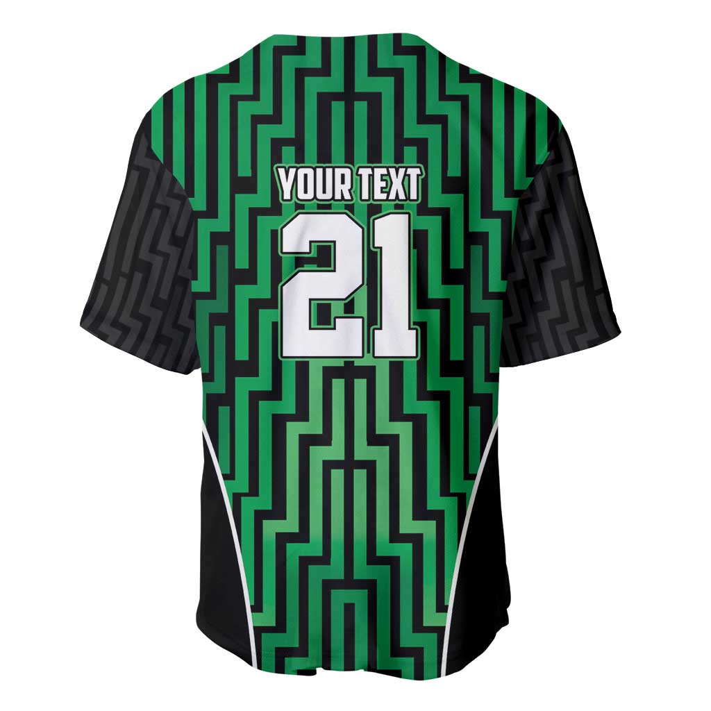 Custom Basketball New Zealand Baseball Jersey Green Maori Ta Moko Indigenous - Aussie Hoodie