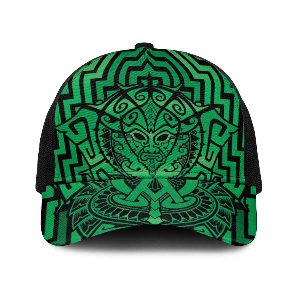 Basketball New Zealand Baseball Net Cap Green Maori Ta Moko Indigenous - Aussie Hoodie