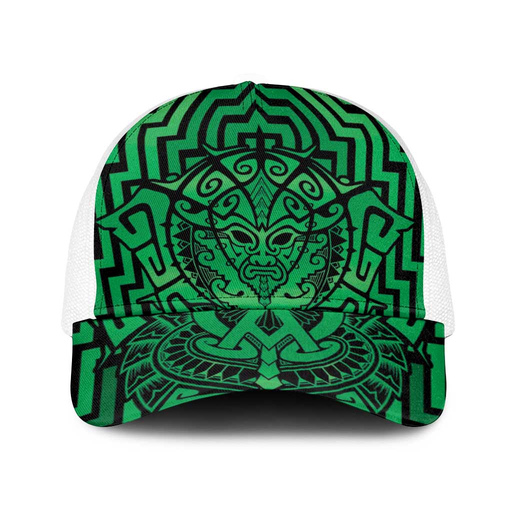 Basketball New Zealand Baseball Net Cap Green Maori Ta Moko Indigenous - Aussie Hoodie