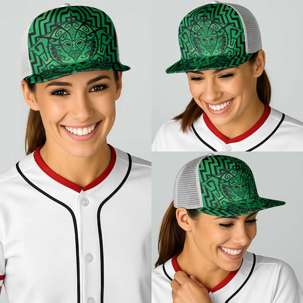 Basketball New Zealand Baseball Net Cap Green Maori Ta Moko Indigenous - Aussie Hoodie