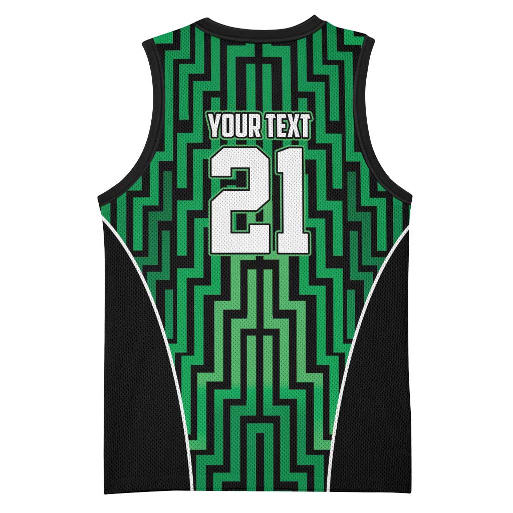 Custom Basketball New Zealand Basketball Jersey Green Maori Ta Moko Indigenous - Aussie Hoodie