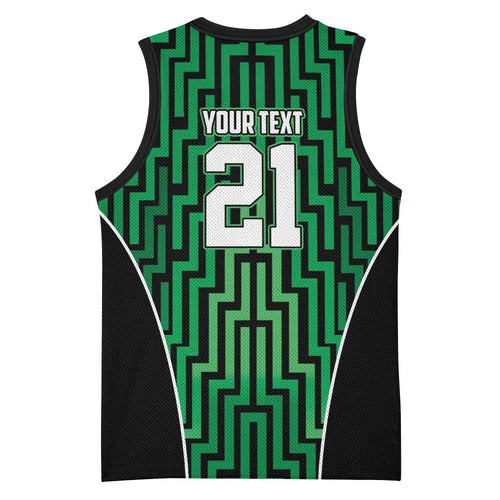 Custom Basketball New Zealand Basketball Jersey Green Maori Ta Moko Indigenous - Aussie Hoodie
